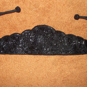 Flapper Hat Black with Exquisite Beading